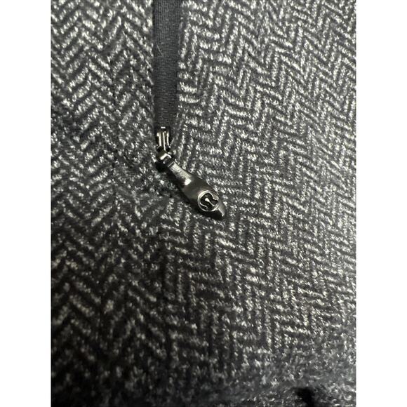 Lululemon Kanto Catch Me 1/2 Zip Herringbone Heathered Black Black Slate… - Picture 12 of 13